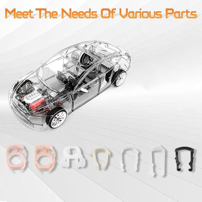 OTUAYAUTO Fuel Line Clips, 70PCS Fuel Line Retaining Clip Assortment Kit | Transmission Line Clips, Refrigerant Line Clip, 3/8 & 5/16 Fuel Line Retaining Clip Kit Compatible with Ford GM - size: 70Pcs 7 Sizes Clips for Ford GM