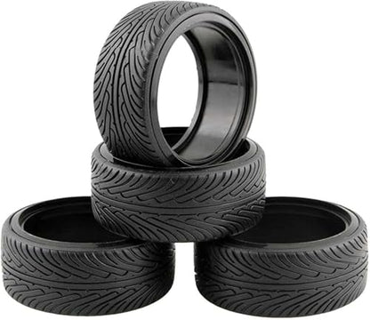 1/10 Drift Wheels and Tires Set,WONFAST 4PCS 63mm Plastic Hard Tyres 6-Spoke Wheels Rims 12mm Hex for 1:10 RC On-Road Drifting Car Replacement for HSP Tamiya HPI Kyosho (Green) - color: Green