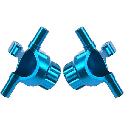 Aluminum Front Steering Knuckle Carrier Blocks & Rear Stub Axle Carrier Hub Set Compatible with Tamiya TT02 1/10 RC On Road Touring Car Upgrade Parts