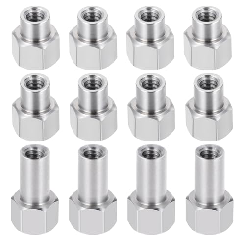 12Pcs 2/3/5mm Long Wheel Nuts M2 | For Axial AX24 SCX24 1/24, RC Crawler Car, Upgrade Parts