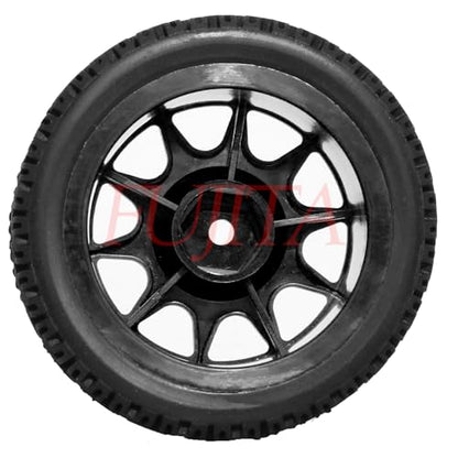 fujita 1/10 RC ON-Road Rubber Racing Tire Rim 68mm OD for 1/10 RC Rally Car Tamiya XV01 XV02 TT02 PTG HSP RGT Kyosho FAZER MK2 PTG （Black A） - color: Black a