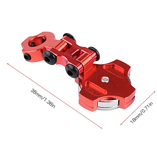 plplaaoo 2Pcs Aluminum Alloy Magnetic Stealth Invisible Body Post Mounts, Model Vehicle Accessories Metal Magnetic Stealth Body Post Mount for 1/10 RC Car Crawler(Red), rc Body Clips trx4 Body rc - color: Red