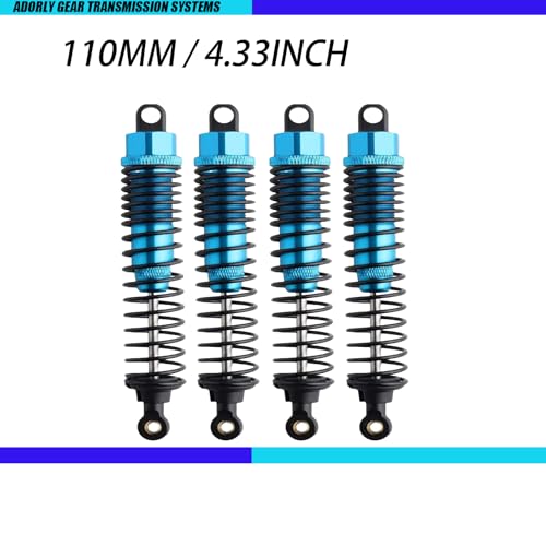 4pc Redcat Gen7 Front Rear Shocks Upgrades Parts Redcat Everest 10 Shocks Redcat Gen7 110mm Oil Sports Pro Shocks Redcat Wendigo Volcano Epx Pro Gen 8 v2 1/10 Rc Crawler Aluminum Shocks Blue