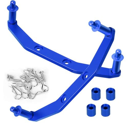 Body Post Extensions,Aluminum Front & Rear Body Mount Post Set for 1/10 Slash 4X4 /Stampede 4X4 VXL,RC Hops Up Upgrades Parts for Stampede 4X4 VXL/Slash 4X4 VXL,Replace 6815R,Red - color: Blue (Front & Rear)