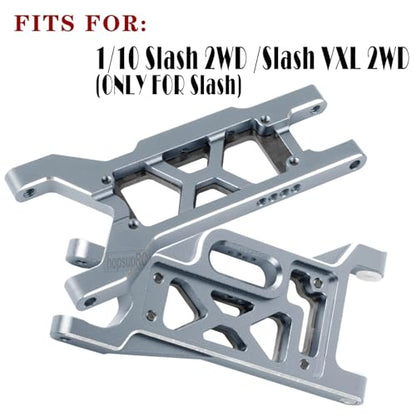 Aluminum Front Rear Suspension A Arms & Caster Block&Steering Blocks&Rear Stub Axle Carriers Upgrades Parts for 1/10 Slash VXL 2WD/Slash 2WD,(Only for Slash) Titanium - color: Titanium( for 1/10 Slash )