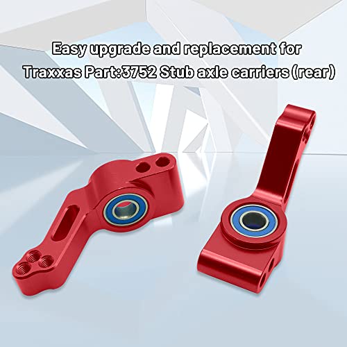 OGRC Caster Block Steering Blocks, Stub Axle Carriers for 1/10 Slash 2WD | Aluminum Front Caster Block&Steering Blocks and Rear Stub Axle Carriers kit for 1/10 Traxxas slash 2WD #3632 3736 3752 (Red) - color: Red