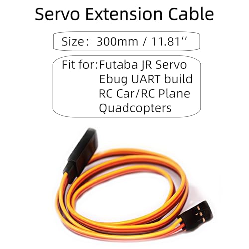 10 Pieces 3-pin Servo Extension Cable Servo Extension Cord Female to Male Rc Wire Cable Connector 11.8 inch for RC JR Futaba Car Airplanes