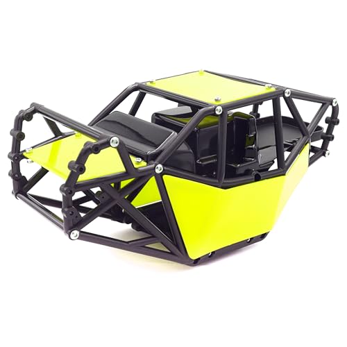 Nylon Rock Buggy Roll Cage Body Shell Chassis Kit for SCX10 ll 90046(Green) | Roll Cage Rock Buggy Body Shell,1/10 RC Crawler Upgrade Parts,High-strength,Easy Assembled - color: Green