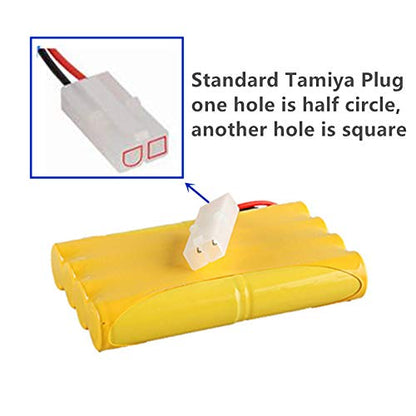 Cecicebb 9.6V 700mAh Ni-Cd AA Battery Pack Rechargeable with Standard Tamiya Connector for Remote Control Electric Car Toys Truck Tank Nicd 9.6V Volt Battery1