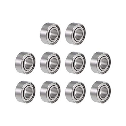 uxcell R155ZZ Deep Groove Ball Bearing 5/32-inchx5/16-inchx1/8-inch Shielded Z2 Lever Bearings 10pcs - size: 5/32"x5/16"x1/8"