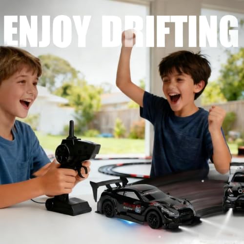 RC Drift Car, 1:24 Scale Remote Control Drift Cars | 2.4GHz 4WD Drifting Cars, 30km/h High-Speed RC Race Car Vehicle, Racing Sport Toy Ideal Gift for Boys Girls Kids - color: Black