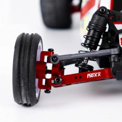 Nexx Racing Aluminum Caster Blocks - Remote Control Car, RC Car Upgrade Parts for Losi RC Car Micro-B 2WD Brushed Mini RC Buggy 1/24 Scale (Black | NX-462-B) - color: Black | Nx-462-b