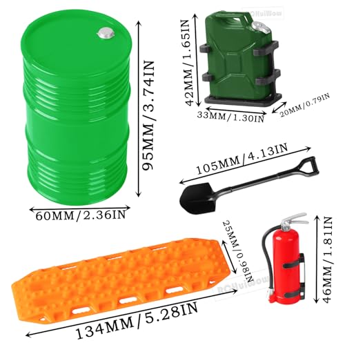RC Upgrades Part 1/10 TRX4 TRX6 SCX10 Red cat,Luggage Net,Sleeping Bag,Luggage Bag,Luggage Case,Decorative Package,Fuel Tanks,Sand Ladder,Oil Drum,Toolbox,Style A - style: Style A-1set