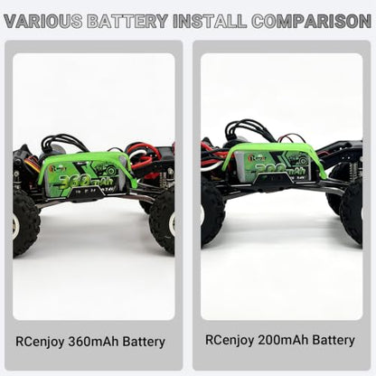 Aluminum Battery & ESC Receiver Trays w/2pcs Black Straps for Axial SCX30 | Battery & ESC Side Plate Mount Set for 1/30 SCX30 RC Crawler Upgrade - color: 2pcs Black Straps