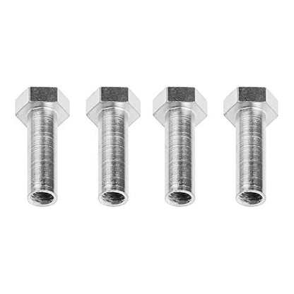 Hobbypark 4-Pack Aluminum Alloy 12mm to 17mm Wheel Hex Hubs Adapter Extension Conversion Nuts for 1/10 RC Car Upgrade 1/8 Tires (Black) - color: Black