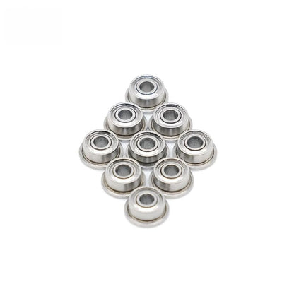 10Pcs FR144ZZ Flange Ball 1/8" x1/4" x7/64 Double Metal Double Shielded Bearings 3.175x6.35x2.779mm Inch Size Ball Bearings - size: FR144ZZ 3.175x6.35x2.779