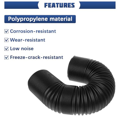Bittwee 3 Inch Car Cold Air Intake Pipe, Adjustable Cooling Air Intake System Hose with Length from 10" to 40", Automotive Flexible Turbo Inlet Tube Pipe, Compatible with Most Vehicle