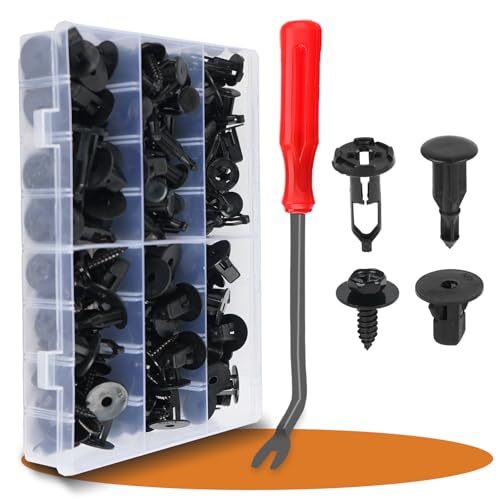 OTUAYAUTO 121PCS 4 in 1 Body Bumper Screw Bolts Fender Liner Clips | Replacement for Toyota Wheel Well Liner Retainers OEM 90159-60498, 52161-16010, 90189-06013, 90189-06065 - size: 120Pcs 4 Sizes Clips with 1 Remover for Toyota