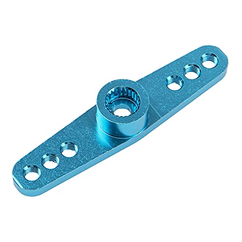 3Pack ShareGoo Aluminum Alloy 25T Servo Horn Double Arm Steering Arms Compatible with Futaba Savox Power HD HSP MG995 Servos Motor 1/8 1/10 RC Car Buggies (Blue) - color: Blue