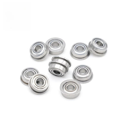 MF104ZZ Flange Bearing 4x10x4 mm ABEC-7 (10 PCS) Miniature Flanged MF104 Z ZZ Ball Bearings - size: MF104ZZ 4x10x4