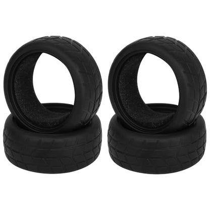 4pcs RC 1/10 On Road Slick Tire Rubber Tyre Fit for 1:10 Touring Drift Car HSP Tamiya HPI Kyosho Flating Car (2.6"x1.06"(66mm*27mm)) - size: 2.6"x1.06"(66mm*27mm)