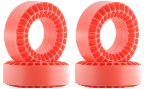 4PCS Silicone Rubber Inserts Foam for 58-64mm (2.4” OD) 1.0 Tires, RC Car Tire Inserts for TRX4M SCX24 1/18 1/24 Crawler Tires (Red) - color: 1.0in Gjltnc-red