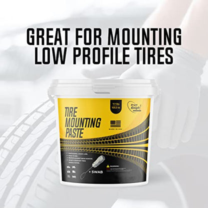 Tire Mounting Paste & Lube – Easy Application, No Rim Damage – Eco-Safe Compound + Pro Swab – Works on ATV, Motorcycle, Truck, Car