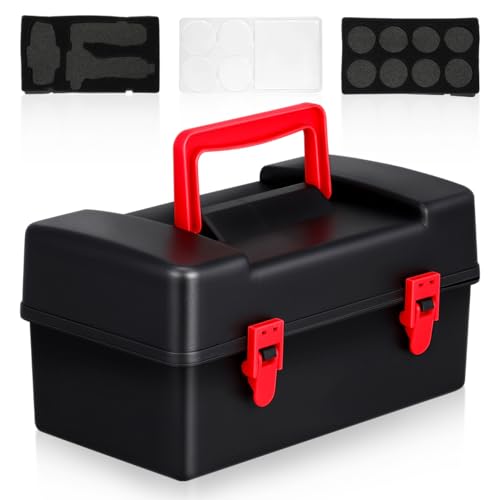 Sewroro Storage Case Battling Top Storage Box with Handle Dividers and Liners Portable Gyro Organizer for Spinning Top Accessories Travel Toy Carrying Case for Kids