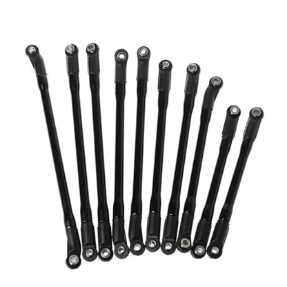 RC Models Parts For Axial For SCX10 II 90046 For 1/10 RC Crawler Car 10Pcs/Set Metal Link Set Plastic Rod End