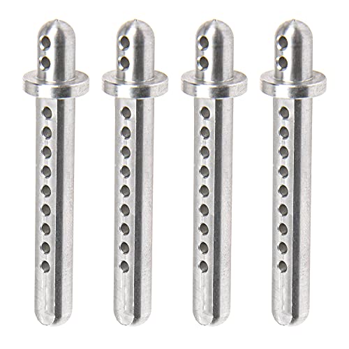Aluminum Alloy RC Body Post Mounts Compatible with Axial SCX10 1/10 4WD RC Crawler Cars (Silver) - color: Silver