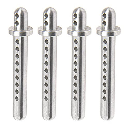 Aluminum Alloy RC Body Post Mounts Compatible with Axial SCX10 1/10 4WD RC Crawler Cars (Silver) - color: Silver
