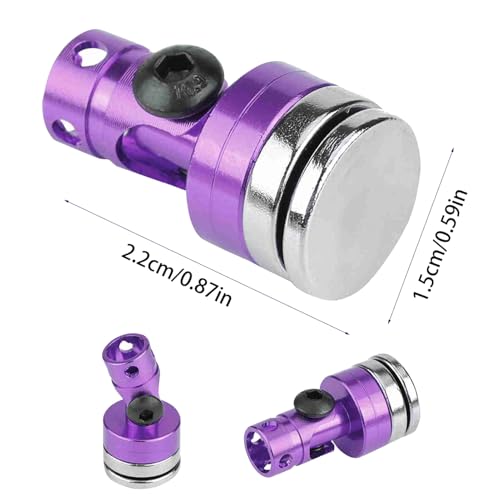 4 Pcs Aluminum RC Body Post Magnetic RC Body Mounts Invisible Body Post Mount Good Scx10 4Wd 1:10 RC Car Yellow Black Purple (Purple) - color: Purple