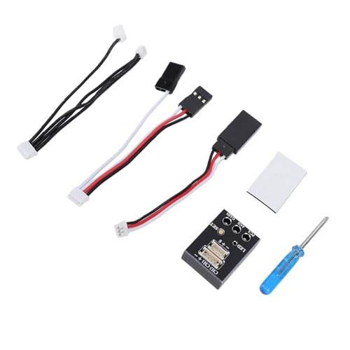 Drfeify RC Car Gyro Stabilizer, 3 Axis Gyroscope Stabilization System with 4 Adjustable Knobs and Quick Set SWor 1/12 1/14 /16/18 Scale RC Drift Vehicl