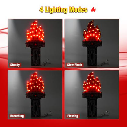 Soldering Practice Kit, DIY Flame Lamp Electronics Project | 4 Lighting Modes & 2 Activation Ways, Wall-Mountable Soldering Project Kit, Creative Desk Decor for Home & Office