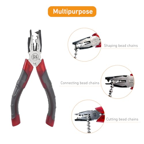 Manual Ball Chain Connector Pliers | Cutting & Joining Pliers for Curtain Roller Blind Accessories | Metal Chain Splicing Tool