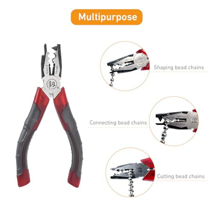 Manual Ball Chain Connector Pliers | Cutting & Joining Pliers for Curtain Roller Blind Accessories | Metal Chain Splicing Tool