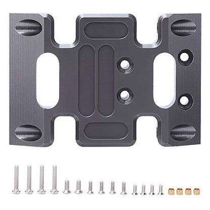 Acouto RC Center Skid Plate Aluminum Alloy Center Skid Chassis Plate Accessory Fit SCX10 1/10 RC Car Chassis - Vehicle Bodies & Scale Accessories