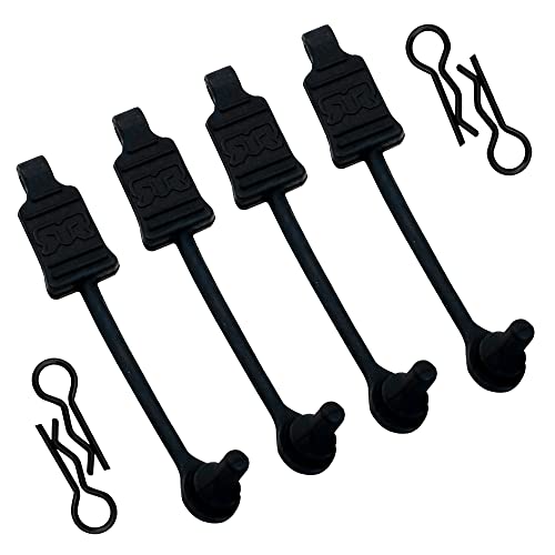 4Pack Rubber Body Clip Retainer Pull Tabs#AR390165 Compatible with Arrma 3S 4S Mega550 Vorteks Senton Granite Big Rock Typhon Outcast 1/10 RC Car