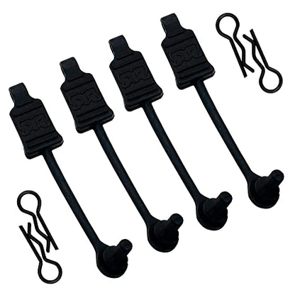 4Pack Rubber Body Clip Retainer Pull Tabs#AR390165 Compatible with Arrma 3S 4S Mega550 Vorteks Senton Granite Big Rock Typhon Outcast 1/10 RC Car