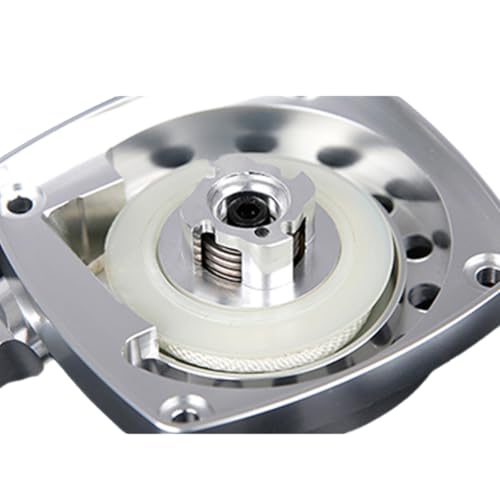 CNC Metal Easy Start Pull Starter (Silver) | for 1/5 HPI ROFUN ROVAN KM BAJA Losi 5ive T FG Zenoah CY 32CC 36CC Engine Rc Car Parts - color: Silver