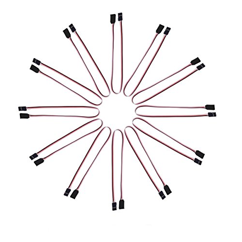 DYWISHKEY 30cm Servo Cables, Male to Female (10 Pack)
