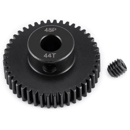 Steel 48P Motor Gear 5mm Bore 44T for 1/10 1/8 1/6 1/5 RC Buggy | Monster Truck Drift Car Off-Road Crawler Part Pinion Gears - size: 44T