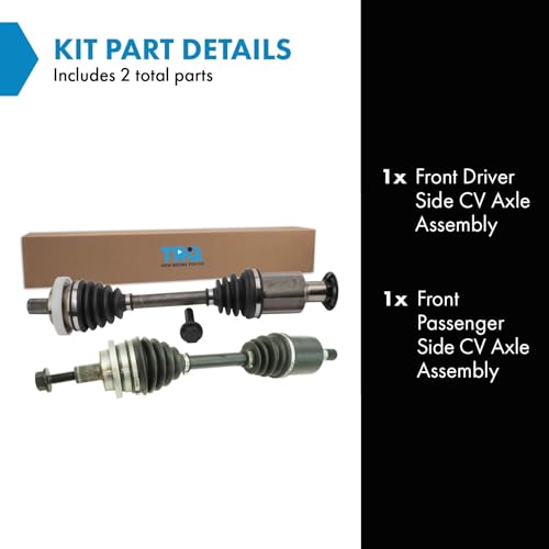 TRQ Front Driver and Passenger Side CV Axle Assembly Set 2 Piece Compatible with 2004-2005 Mercedes-Benz E320 4Matic 2004-2006 E500 4Matic 2006-2009 E350 4Matic 2007-2009 E550 4Matic - style: CSA55443