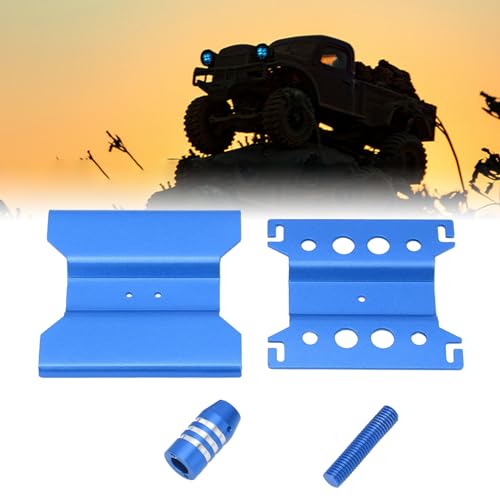 RC Car Repair Work Stand, Aluminum Alloy RC Car Stand with 360 Degree Rotation, Adjustable Height Repair Station for 1/18 1/24 Scale Remote Control Cars Including SCX24, Measuring (Blue) - color: Blue