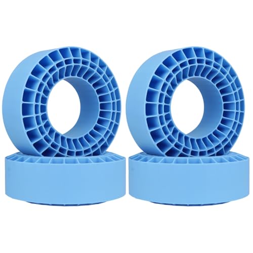 HobbyPark 2.2" Silicone Tire Inserts Soft, Fits 132-134mm 5.25" OD Crawler Tires, Replaces Foam Inserts, 4‑Pack, Waterproof, Good Traction & Sidewall Support for 1/10 RC Crawlers, 125×45mm (Blue) - color: Blue