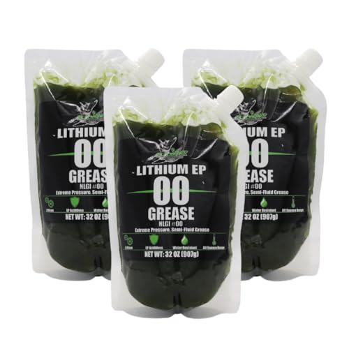 Lithium EP00 Grease, 32 oz EZ Squeeze Pouch (3 pk) | Used for Disc Mowers, Gear Boxes, Auger and Mixer Drives, Cutter Bars, and more, Made in USA - size: EP00 (3)