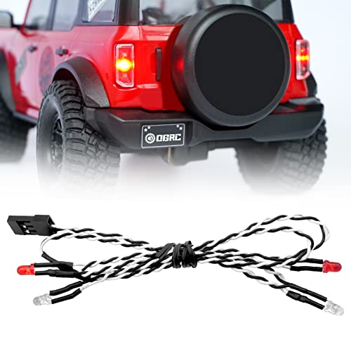OGRC RC Led Headlights & Taillights Kit for TRX4M 1/18 RC Crawler Car (White & Red)