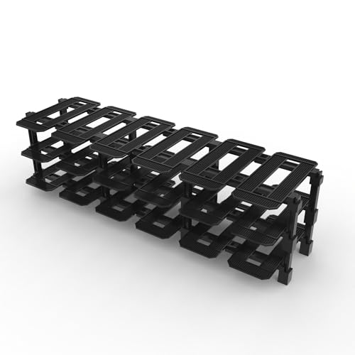 Modular Rack for LEGO Speed Champions (3 high x 6 wide (18 Car)) | Racing Garage Inspired Design - The display system that grows with your collection - size: 3 high x 6 wide (18 Car)
