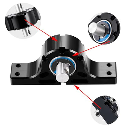 RCHUBAM RC Extend Driveshaft Axle Connector Aluminum Splitter Bridge Connector Replacement Parts for 1/14 Tamiya Trailer Tractor Truck RC Crawler Car