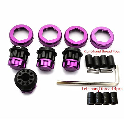 17mm Hex Wheel Conversion with 5mm Extensions M5 Right and Left Wheel Nuts Purple for HPI Savage Flux X XL 21 25 SS 4.6